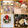 24 Peças Natal 2D Criativo Casa de Pão de Gengibre Estrela de Cinco Pontas Decoração de Feriado Pendurada Decoração de Atmosfera de Feriado Pendurar na Árvore