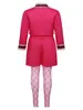 Descendentes 5 Rainha de Copas Conjunto de Fantasia Cosplay Infantil Rosa Doce Legal Conjunto de Shorts para Meninas Fantasia de Halloween para Role-Playing