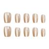 Té con Leche Hielo Transparente Ojo de Gato Textura de Alta Gama Elegante Estilo Girly Estilo Hermana Real Manicura Estilo Corto 30-t Uñas Portátiles