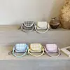 Bolsa Infantil 2025 Nuevo Estilo Coreano Dulce Cuadros Mini Bolso Silla Moda Bolso de Mano para Niña Cruzado Bolso para Lipstick