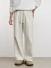Pantalones Casuales de Lyocell de 220 g para Hombre, Temporada de Primavera, Color Sólido, Corte Holgado, Sencillos, Versátiles, Pantalones Rectos para el Trabajo