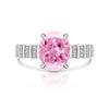 Anel Flor de Gelo Colorida Brilhante Corte Ovo de Pombo Cruzamento Europeu e Americano Transmissão ao Vivo Venda Quente Moda Luxo Leve Joias de Diamante de Alto Carbono