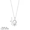 Collar Redondo de Acero Inoxidable para Mujer con Colgante de Diamante, Cadena Elegante para Clavícula, Elegante Regalo del Día de la Madre, Comercio Exterior Transfronterizo, Venta al por Mayor