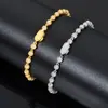 Pulseira de Corrente com Contas Redondas de Moissanita em Prata Esterlina 925 de 4mm Hip-Hop Transfronteiriço Europeu e Americano Luxo Leve de Alta Qualidade para Homens Feita Sob Medida
