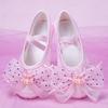 Nuevos Zapatos de Baile para Niños Zapatos de Baile de Satén Suela Suave Zapatos de Garra de Gato Zapatos de Práctica para Niñas Azul Ballet 8152