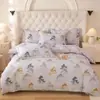 Juego de Cuatro Piezas de Algodón 100% Puro Clase A Espesado Cepillado Otoño e Invierno Juego de Cama Venta al por Mayor desde Fabricante Transfronterizo