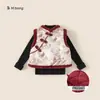 Ropa Infantil Yubao Chaleco Cheongsam para Niñas Invierno Nueva Llegada con Forro Polar Engrosado Chaleco Calentador de Año Nuevo para Bebé Niña Chaleco Cálido