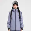 Traje de Esquí de Moda para Mujer Impermeable a Prueba de Viento Snowboard Doble Cremallera Algodón Cálido Traje de Esquí Equipo de Esquí para Hombre