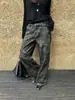 Pantalones de trabajo Yuyi camuflaje para mujer, estilo americano de alta calle de otoño, holgados, fluidos, de pierna ancha, adelgazantes, de pierna recta, casuales 9706