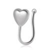 Amazon Cross-Border Piercing Uña de Nariz Falsa Cobre Incrustado Flor Luna Nariz Sándwich Forma Hoja Clip para Oreja Irregular Anillo de Nariz Sin Agujero