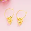 Aretes de Delfín para Mujer, Chapados en Oro Real, Aretes de Estrella de Lujo Ligero, Joyería para Orejas de Flor de Ciruelo de Oro de Arena Vietnamita, Mismo Estilo que los de la Tienda de Oro Xinsiji