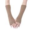 Guantes Largos a Rayas Nuevos Transfronterizos Otoño e Invierno Mangas de Lana para Hombre y Mujer Largo Medio Tejidos Cálidos Dedos Mangas Falsas