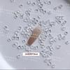Enfeites para Unhas Explosões Decorativas Mini Tamanho Pequeno Fundo Plano Broca de Unha Enfeites Super Brilho Gelo Branco Transparente Formato Especial Fundo Plano Broca