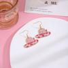 Europeu e americano criativo desenho animado rosa chapéu de cowboy botas de cowboy brincos jeans ocidental fofo divertido doce legal vento brincos