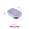 Conjunto Criativo de Lancheira Plástica Compartimentada Infantil com Copo e Talheres, Lancheira Simples para Estudantes, Caixa Bento para Cantina