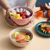 Tigela Criativa de Palha de Trigo Tigela Doméstica para Arroz Tigela para Sopa Tigela Japonesa para Café da Manhã Utensílios de Mesa Tigela de Plástico Conjunto de Tigelas para Macarrão