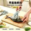 Raspador de escamas de pescado transfronterizo con cubierta, Removedor de escamas de pescado, Herramienta para matar pescado, Removedor de escamas de pescado, Manual de cocina para el hogar