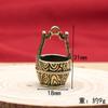 Cubo de Latón Artesanía Retro Llavero Colgante Moneda Cinco Emperadores Artesanías Cobre Viejo Joyería Pequeña Creativa Personalizada