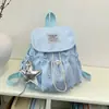 Mochila Nueva de Primavera Estilo ins Leche Suave Linda Femenina Estampado de Estrellas para Mujer Alto Valor Dulce Mochila Pequeña