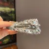 Pinza de Lana Gris Estilo Ins Coreano para el Cabello, Saturno con Pedrería, Resistente, para Flequillo y Cabello Suelto, Pinza para el Cabello para Mujeres