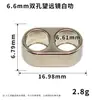 Hebilla ajustable de doble agujero de 5-10 mm, herraje para cordón de teléfono de aleación de zinc, tope de cordón, telescopio metálico de dos vías