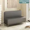 Banqueta de lujo para cambiarse los zapatos con almacenamiento, respaldo de cuero resistente a los arañazos de gato, banco tipo sofá, banco al pie de la cama, banco de almacenamiento para tiendas de ropa y zapatos, banco largo para descansar