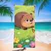 Toalla de Playa de Capibara Nueva Transfronteriza Toalla de Baño de Microfibra de Dibujos Animados para Niños Capibara Absorbente Secado Rápido