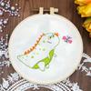 Bordado de Animal de Desenho Animado Infantil diy Kit de Bordado à Mão Iniciante Amostra de Bordado 3D Tecido Kit Agora