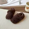 Sapatos peludos infantis, coleção outono/inverno 2026, sapatos de pelúcia estilo coreano para meninas, forrados com fleece, para bebês e meninas pequenas