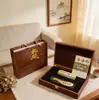 Tablero Gua Sha de Latón con Talismán de Tigre Bianfa de Li, Universal para Todo el Cuerpo, Caja de Regalo de Meridianos de Cobre para Regalo Navideño