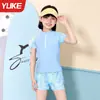 Traje de baño para niñas 2025 Nuevo Verano Dividido Traje de baño con Protección Solar para Niñas Traje de baño de Entrenamiento para Aguas Termales