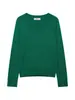 Venta al por mayor transfronteriza de ropa para mujer: nueva colección de otoño, estilo europeo y americano, suéter de punto acanalado de manga larga con cuello en V a la moda, 2142206