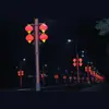 Linterna Acrílica Led Plástico Exterior Grande Cuerda Roja Luz de Calle Municipal Iluminación de Ciudad Luz de Paisaje Festivo