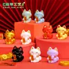 Micro-Paisaje Creativo Lindo Buena Suerte Gato de la Suerte Muñeco Accesorios de Decoración DIY Adornos Pequeños para Coche Escritorio