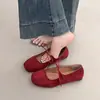 Zapatos Planos Mary Jane para Mujer de Corte Bajo, Vintage, Gamuza, con Cordones, Suela Suave, Cómodos, Multicolor, Versátiles, Zapatos de Ballet 2026