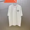 100% algodón, con estampado de letras Vano transfronterizo, corte holgado, cuello redondo, manga corta, unisex, estilo verano, de Warren Tian N