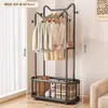 Cabide de Roupas de Chão Cabide de Roupas para Quarto Varanda de Casa Cabide Secador de Roupas Leve de Luxo Quarto de Estudante Cabide Simples de Armazenamento