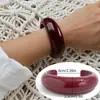 Pulseira Curva de Resina Europeia e Americana Transfronteiriça Estilo Ins Não Desbota, Anel Brilhante de Acrílico Inspirado em Design