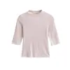 Camiseta Moderna de Corte Delgado con Cuello Alto para Mujer, Nuevo Color Sólido de Verano 2026, Top Corto Elegante al por Mayor