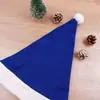 Chapéu de Natal Novo Espessado Chapéu de Natal Azul para Adultos Decorações de Natal Adereços de Performance Festa