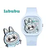 Nuevo Modelo 2025 Reloj Labubu para Niños Cuadrado Dibujos Animados Lindo Unisex Reloj de Silicona Reloj Labubu