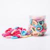 Coreia do Sul alta elasticidade candy color tamanho pequeno simples anel de cabelo sem costura corda de cabelo preto jóias infantis anel de toalha sem costura