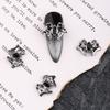 Transfronterizo Nuevo Castillo Oscuro Murciélago Aleación Joyería para Uñas Arte de Uñas Estilo Retro Pequeño Diablo Alas Corazón Decoración para Uñas