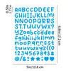 Pegatinas de Letras Inglesas 0.5 Tamaño Pequeño Decoración de Tarjetas de Felicitación Pegatinas de Letras para Álbumes de Recortes