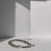 Pulsera de acero de titanio que no se decolora, diseño de nicho ins para mujer, cadena de letras de alta calidad, costura, joyería de mano simple de doble capa