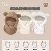 Estilo Coreano Nuevo Sombrero Máscara de Terciopelo de Cordero para Mujer Invierno Una Pieza Protectores de Orejas de Oso Lindos Cálido Sombrero de Esquí