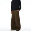 2026 Nuevos Pantalones Casuales Anchos Desestructurados Desgastados Pierna de Tijera Unisex Marca de Moda Diseño Holgado Pantalones Largos hasta el Suelo