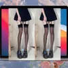 Medias Sexy Negras con Borde Rojo Red Ins Medias Sexy Negras Delgadas de Muslo Pura Pasión Calcetines Largos Hasta la Rodilla
