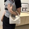 Bolso plegable portátil para mujer, bolso de mano, bolso de hombro moderno para niña, bolso cruzado sencillo con cambio de color sólido, moderno, 2024