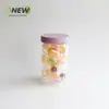 Frasco Redondo de 500ml Frasco Espiral para Alimentos Botella de Plástico PET Frasco de Plástico Flor de Galleta Taza de Té Frasco para Snacks de Frutos Secos Frasco de Empaque